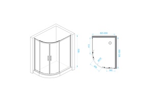 Душевой уголок Rgw 41086190-11 - 2