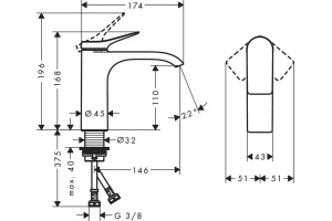 Смеситель для раковины Hansgrohe Vivenis 110 хром - 2