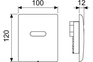 Кнопка смыва TECE Planus Urinal 220/12 V 9242352 сатин, нержавеющая сталь - 3