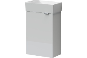 Тумба под раковину подвесная левая Sancos Mini 37 белая глянцевая