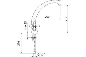 Смеситель Webert Armony AM780302 бронза для кухонной мойки - 2