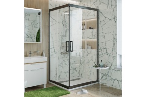 Душевой уголок STWORKI Дублин DE019SC9595200BLK 95x95 см профиль черный матовый