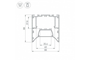 Профиль Arlight ARH-Power-W88-F-Comfort-2000 Anod 036363 - 3