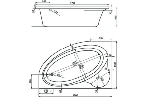 Акриловая ванна Santek Эдера 170x110 L - 3