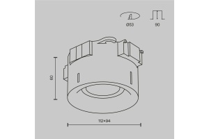 Встраиваемый светильник Maytoni Technical Intro DL111-GU10-W - 3