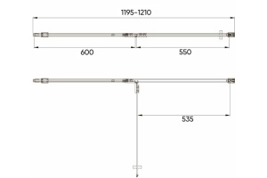 Душевая дверь Veconi Vianno 120, хром (VN73-120-01-C4) - 2