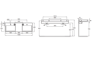 Подвесная раковина Jacob Delafon Terrace (EXA9112-00) - 2