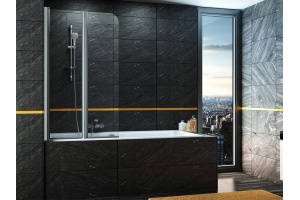 Шторка для ванны EXCELLENT AXEL 2-х секц. 80 см. (левая) - 2