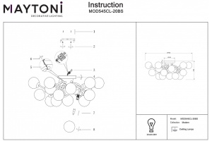 Потолочная люстра Maytoni Dallas MOD545CL-20BS - 2