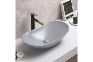 Раковина накладная CeramaLux NC 61.5 голубой матовый (7811AMHL-4) - 2