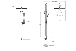 Душевая стойка Jacob Delafon Eo E11716-CP - 2
