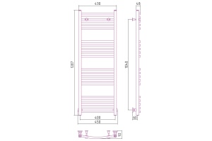 Полотенцесушитель водяной ДР АРКУС 1200х400 (Без покрытия) - 3