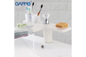 Смеситель для раковины Gappo белый G1096-8 - 2