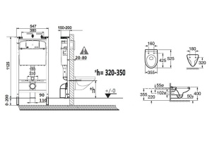 Комплект Roca Mateo 893100010 подвесной унитаз + инсталляция + кнопка - 2