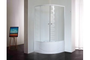 Душевой уголок Royal Bath ВК 100х100 с поддоном профиль белый стекло матовое - 3