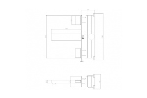 Смеситель для раковины встраиваемый Abber Daheim хром - 3