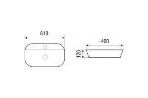 Раковина накладная Weltwasser WW ELBACH 2203 61 белый (10000003825) - 2
