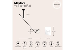 Настенный светодиодный светильник Maytoni Fad MOD070WL-L6B3K - 2
