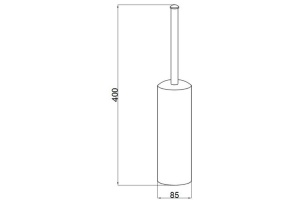 Ершик для унитаза напольный Boheme Murano хром - 2