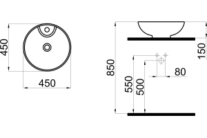 Раковина STWORKI накладная 45 K0101-9455 - 2