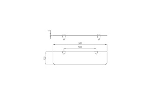 Полка стеклянная Aquaton Ария 50 хром - 2
