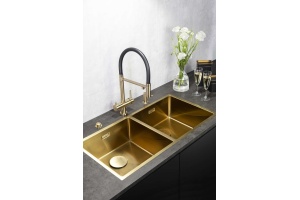 Мойка кухонная Omoikiri Taki 86-2 светлое золото - 3