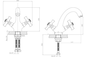 Смеситель Agger Retro-X A1702100 для раковины - 2