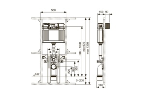 Модуль Uni 2.0 для уст. унитаза в стальной профиль TECEprofil - 2