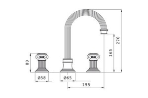Смеситель Cezares Olimp BLS2 A 03/24 Sw для раковины - 3