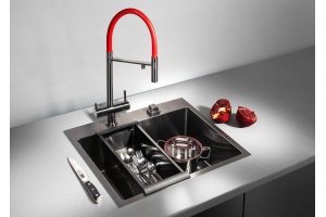 Смеситель Omoikiri Kanto PVD-GM для кухонной мойки - 2