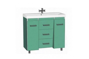 Тумба под раковину Misty Джулия Qvatro 120 зеленая глянцевая