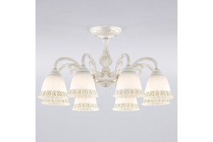 Люстра на штанге Eurosvet Campina 60107/8 белый с золотом