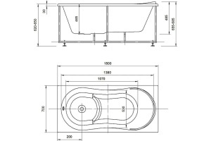 Акриловая ванна Акватек Афродита 150 см - 2