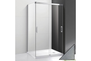 Душевой уголок Cezares Tandem Soft AH-2-120/100-P-Cr-L стекло punto