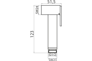 Гигиенический душ Cezares хром (CZR-ID3-01) - 3