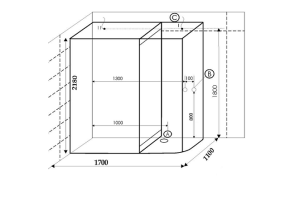 Душевая кабина Frank 170х110 левая с финской сауной - 3