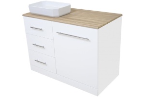 Тумба с раковиной Misty Респект 120 L, под стиральную машину - 3