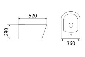 Биде подвесное Ceramalux белый (NS-5376) - 3