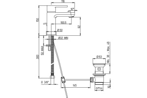 Смеситель для раковины Paini Arena 92CR211FTKM - 3