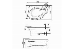 Ванна акриловая Kolpa San Amadis 160х100 L белый - 3