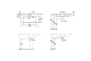 Мебельная раковина Villeroy&Boch Subway 3.0 100 белая - 3