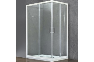 Душевой уголок Royal Bath HPD 110х80 профиль белый стекло прозрачное