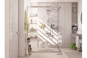 Душевой уголок STWORKI Карлстад DE019RC90120200 120x90 см профиль хром матовый - 2