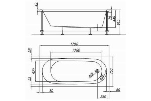 Акриловая ванна Kolpa San Tamia 170х75 белая - 3