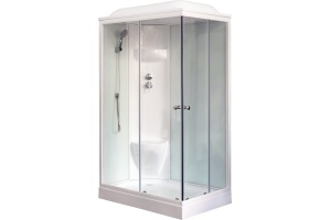 Душевая кабина Royal Bath HP 120х80 L профиль белый стекло прозрачное