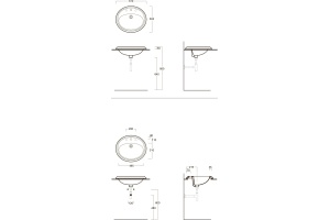 Встраиваемая раковина Simas Arcade 61 см (AR859) - 3