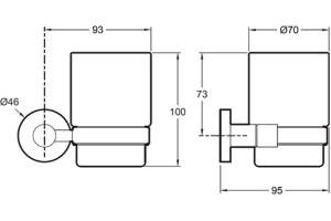 Стакан Jacob Delafon Eo E77825-CP - 2