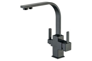 Смеситель Zorg Sanitary ZR 332 YF черный металлик, для кухонной мойки