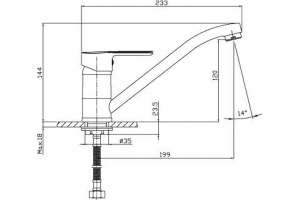 Смеситель для кухонной мойки Elghansa Emerald хром (56A1010) - 2