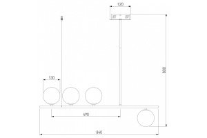 Светильник на штанге Eurosvet Fredo 70136/4 золото - 2
